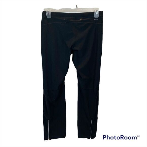 Ladies Nike Dri-Fit Black Zipper Bottom Detail Athletic Pants Size Large - Picture 3 of 13